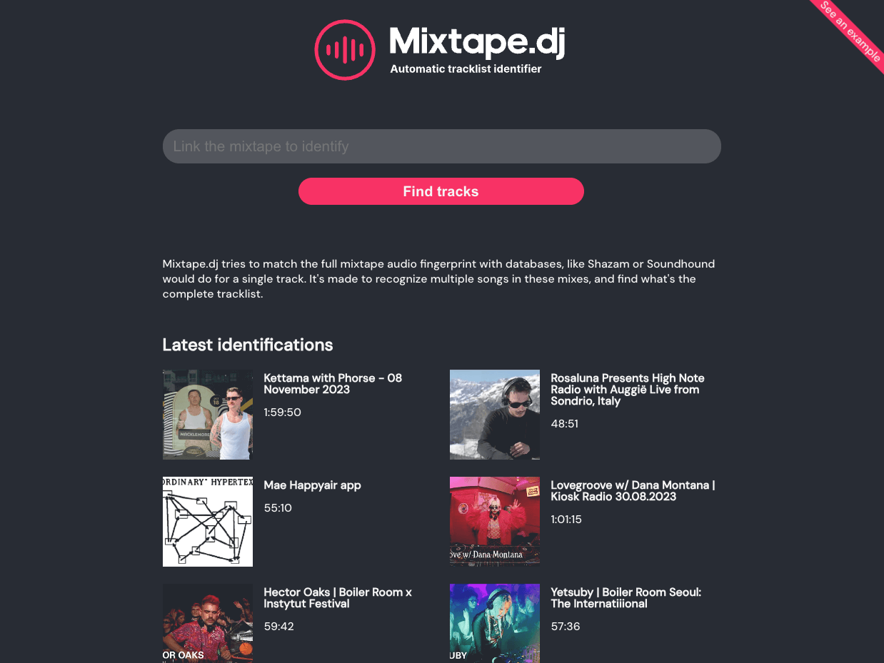 Capture d'écran de Mixtape.DJ